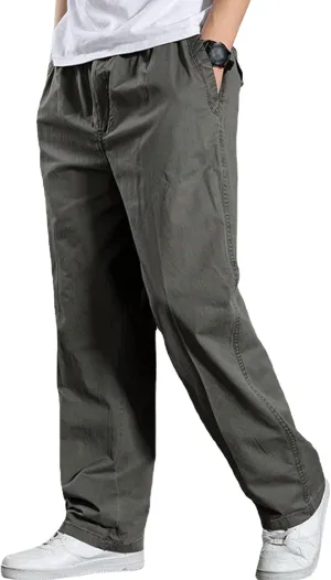 Men's Lightweight Lounge Bottoms Sweatpants Cotton Jersey Lounge Pants Causal Stretch Waist Comfort Trousers