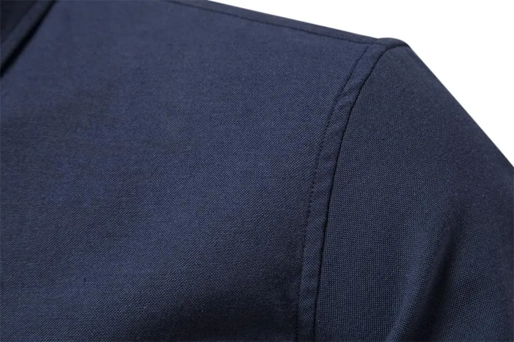 Men's Oxford Shirts Regular Fit Button Down Shirt Business Casual Shirts Long Sleeve Dress Shirt Solid Oxford Shirt