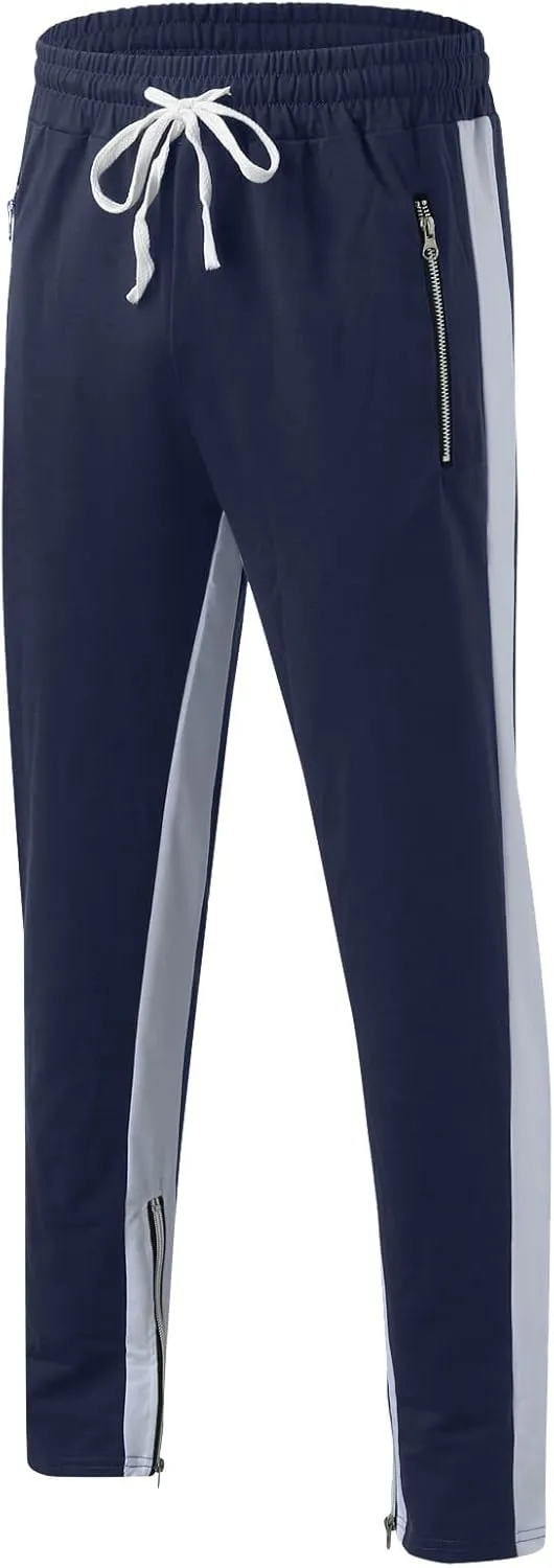 Mens Workout Cargo Sweatpants Baggy Big and Tall Jogger Sweatpants Cargo Joggers for Men Stretch Relaxed Fit Elastic