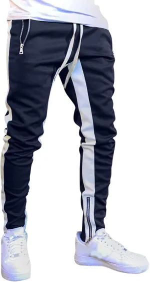 Mens Workout Cargo Sweatpants Baggy Big and Tall Jogger Sweatpants Cargo Joggers for Men Stretch Relaxed Fit Elastic