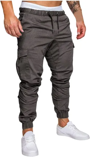 Mens Workout Cargo Sweatpants Casual Military Pants Tactical Wild Army Combat Rip-Stop Camo Cargo Work Pants Trousers
