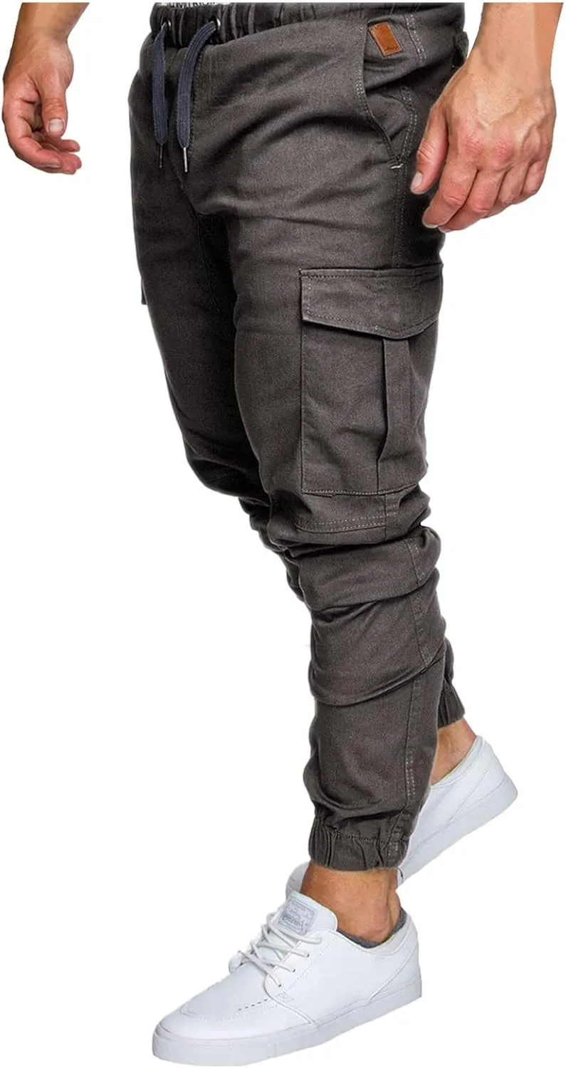 Mens Workout Cargo Sweatpants Casual Military Pants Tactical Wild Army Combat Rip-Stop Camo Cargo Work Pants Trousers
