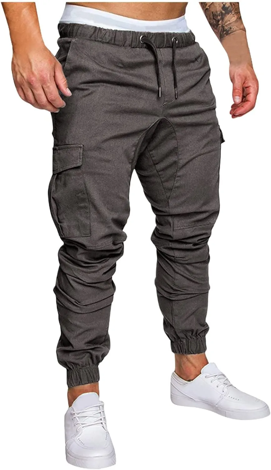 Mens Workout Cargo Sweatpants Casual Military Pants Tactical Wild Army Combat Rip-Stop Camo Cargo Work Pants Trousers