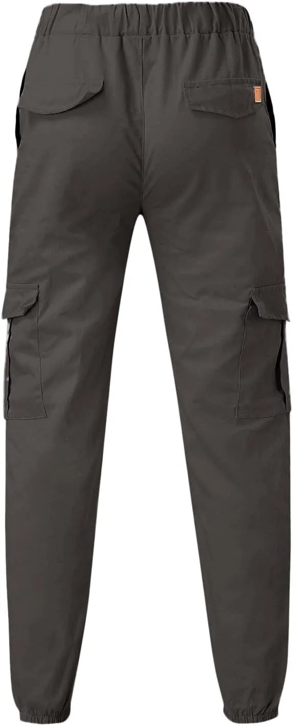 Mens Workout Cargo Sweatpants Casual Military Pants Tactical Wild Army Combat Rip-Stop Camo Cargo Work Pants Trousers