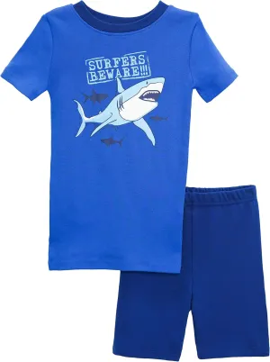Prestigez Boys' Pj Set, Organic Cotton 2 Piece Pajama Set, Tee and Pant