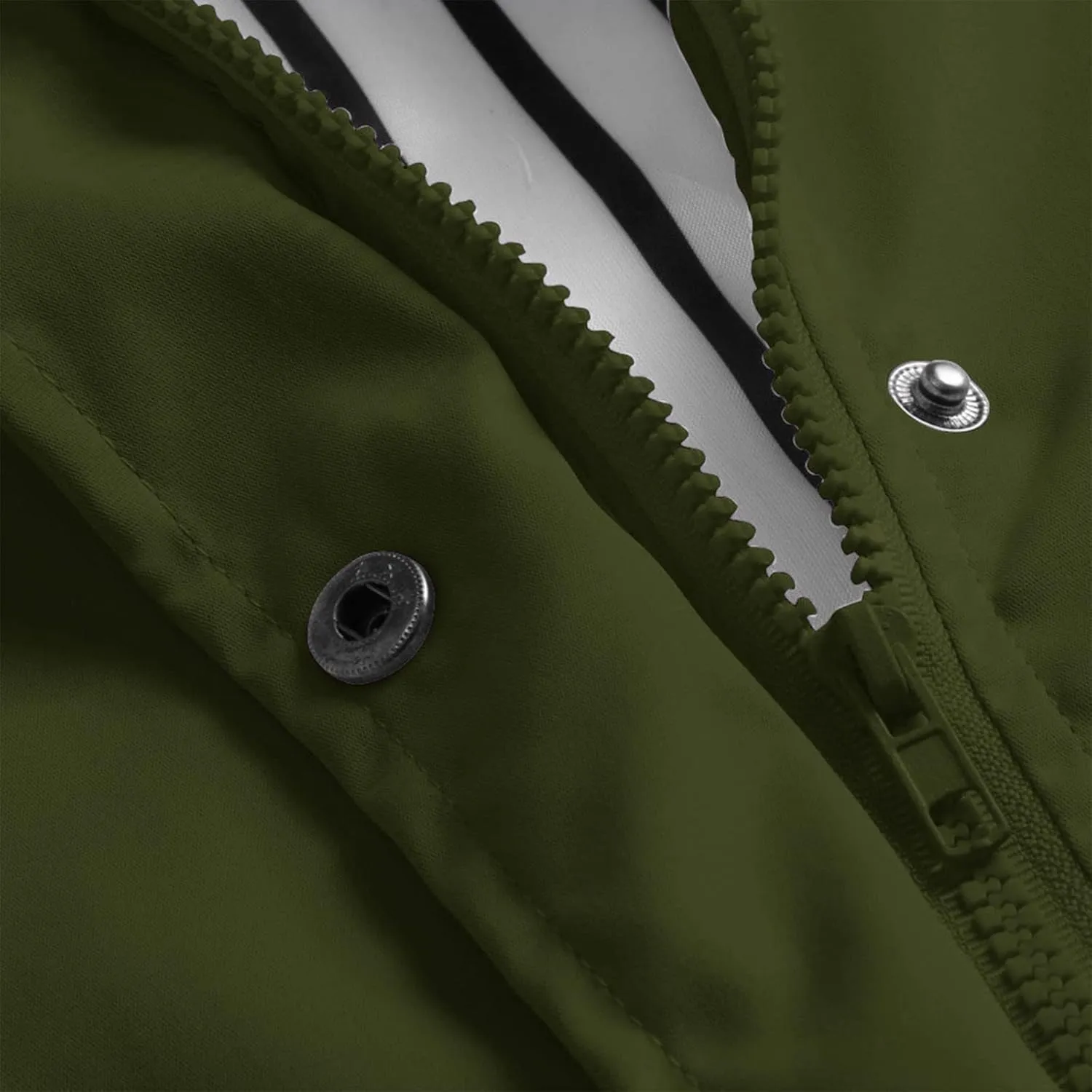 Rain Jacket Women,Lightweight Long Sleeve Raincoat Outdoor Hooded Waterproof Jacket Windbreaker Zip Up Trench