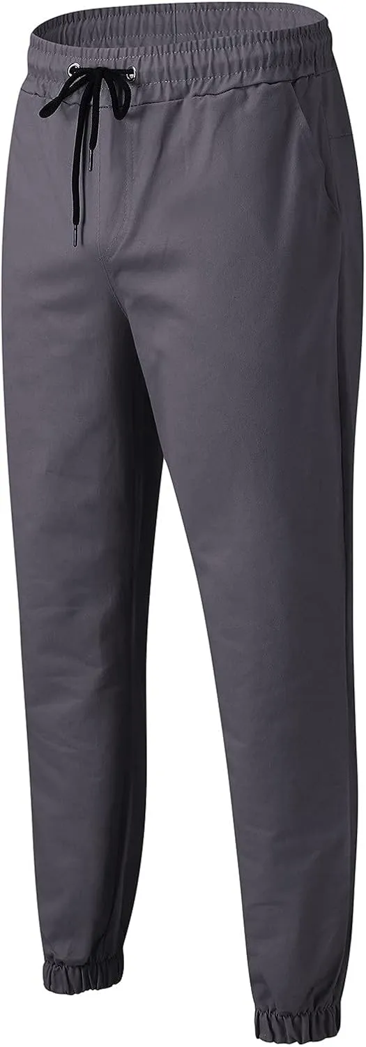 sdbrld Cargo Pants For Men Men's Fashion Outdoor Hiking Joggers Pants Solid Mid Waist Drawstring Cargo Pants with Pockets