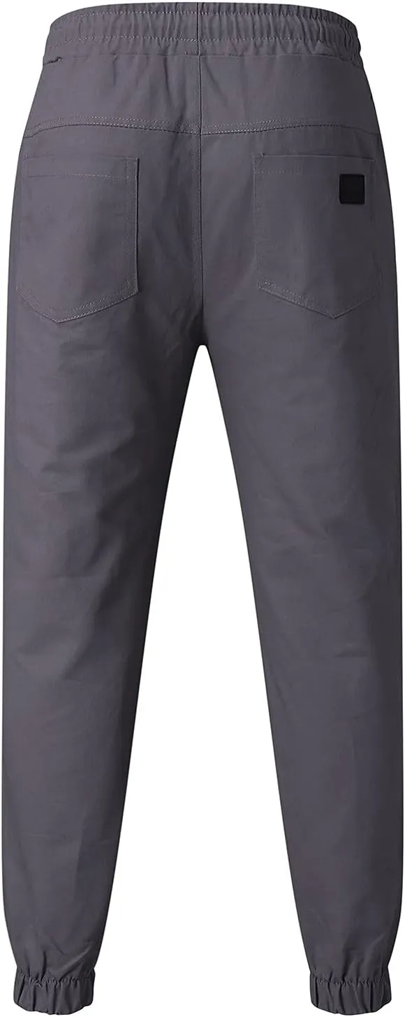 sdbrld Cargo Pants For Men Men's Fashion Outdoor Hiking Joggers Pants Solid Mid Waist Drawstring Cargo Pants with Pockets