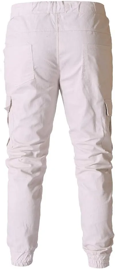 sdbrld Cargo Pants For Men Men's Fashion Outdoor Hiking Joggers Solid Drawstring Recreation Fitness Cargo Pants with Pocket