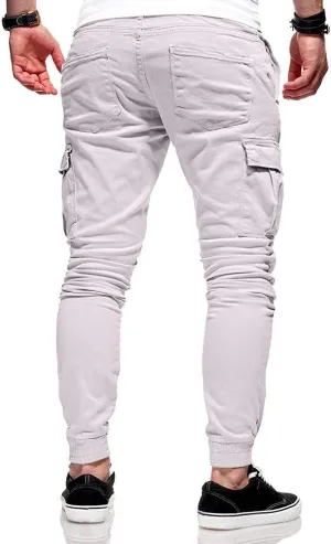 sdbrld Cargo Pants For Men Men's Fashion Outdoor Hiking Joggers Solid Drawstring Recreation Fitness Cargo Pants with Pocket