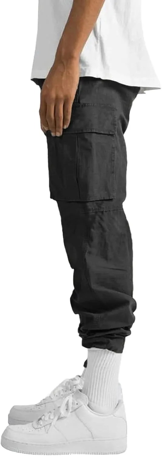 sdbrld Cargo Pants For Men Men's Fashion Relaxed Fit Pants Beach Streetwear Baggy Trousers Cargo Pants with Zipper Pockets