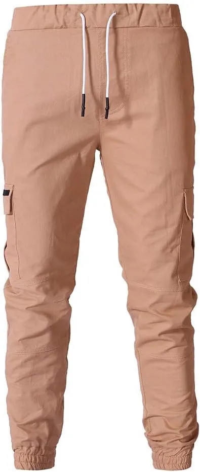 sdbrld Cargo Pants For Men Mens Outdoor Hiking Joggers Solid Trendy Drawstring Recreation Fitness Cargo Pants with Pocket