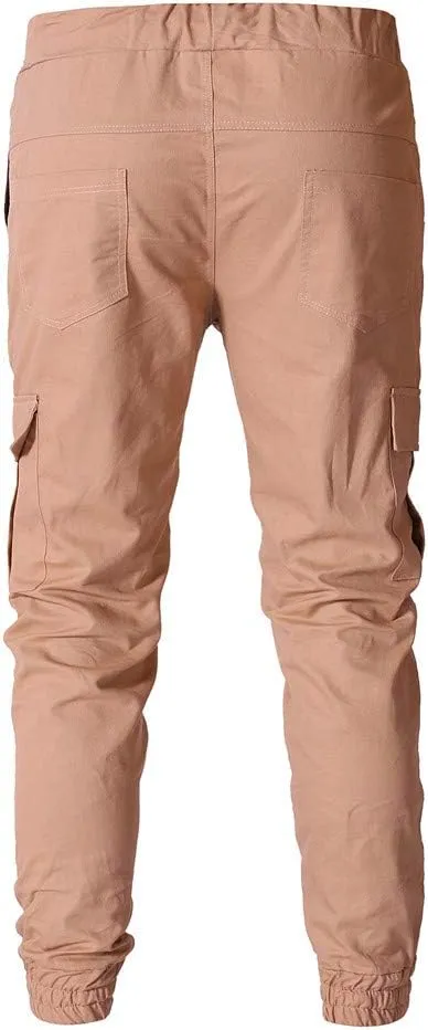 sdbrld Cargo Pants For Men Mens Outdoor Hiking Joggers Solid Trendy Drawstring Recreation Fitness Cargo Pants with Pocket