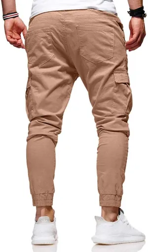 sdbrld Cargo Pants For Men Mens Outdoor Hiking Joggers Solid Trendy Drawstring Recreation Fitness Cargo Pants with Pocket