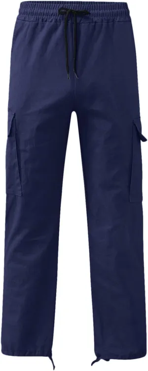 sdbrld Cargo Pants For Men Mens Relaxed Fit Beach Pants Trendy Streetwear Baggy Trousers Cargo Pants with Zipper Pockets