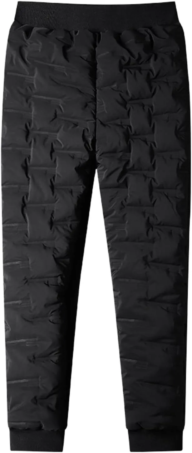 sdbrld Pants For Men Mens Trouser Solid Full Length Thickened Pants Trendy Drawstring Warm Winter Trouser with Pockets