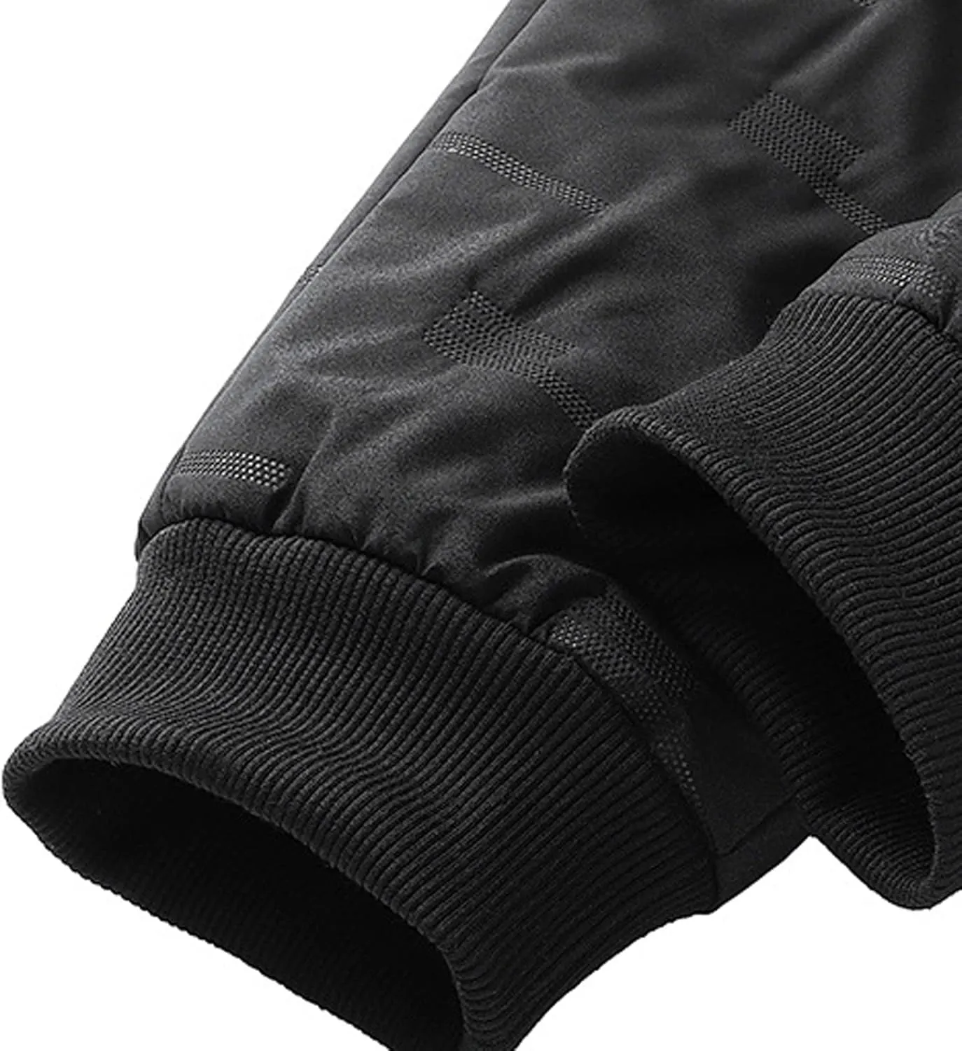 sdbrld Pants For Men Mens Trouser Solid Full Length Thickened Pants Trendy Drawstring Warm Winter Trouser with Pockets