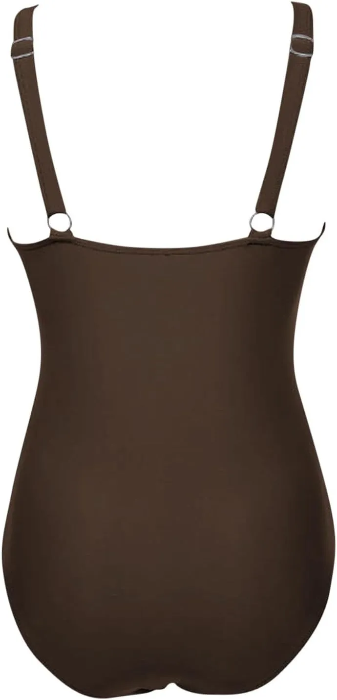 Sexy Mesh Swimwear for Women Trendy One Piece V Neck Tummy Control Swim Suit Summer 2025 High Waisted Bathing Suits