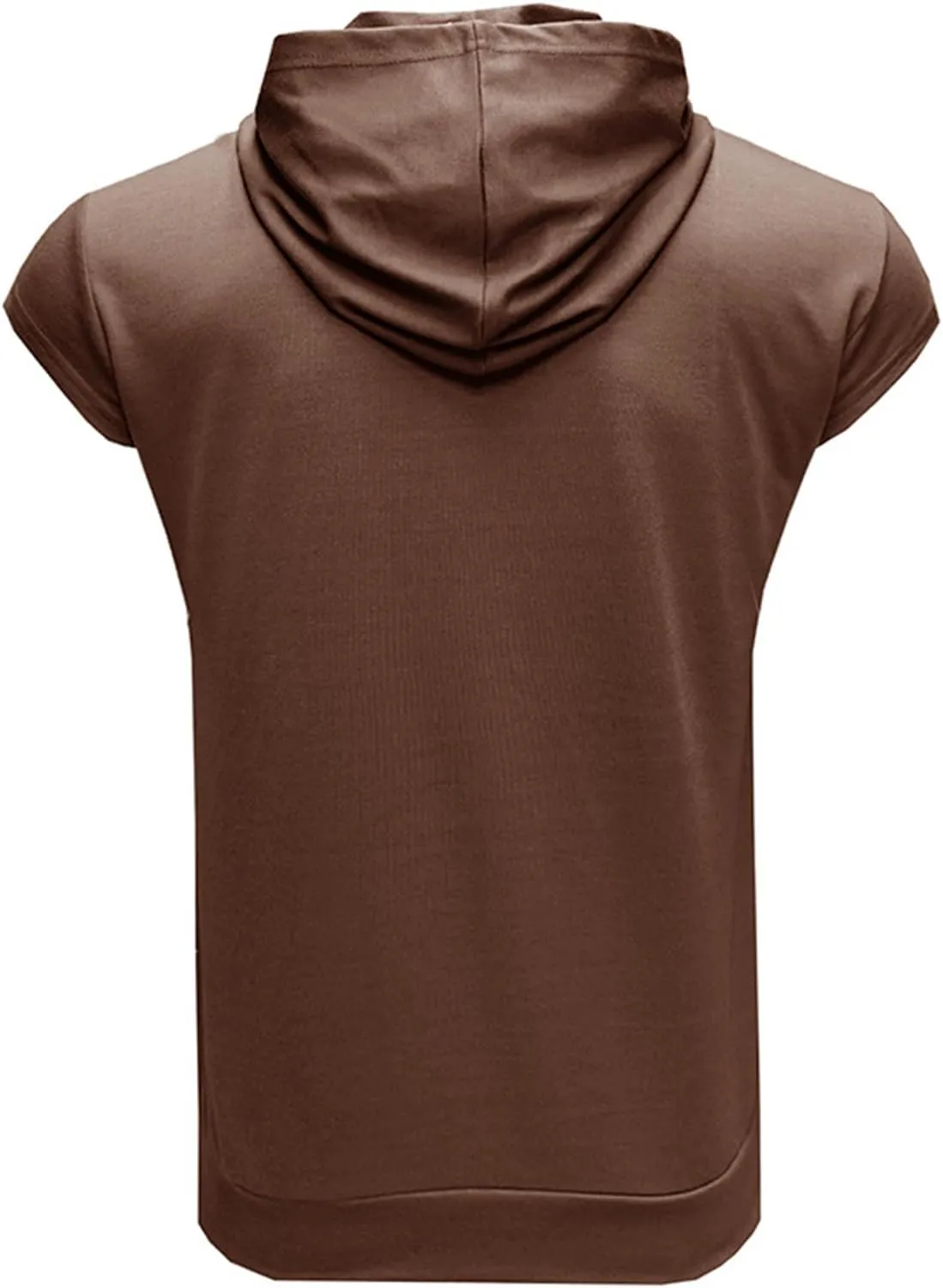 Sleeveless Hoodies for Men Workout Hooded Tank Tops Bodybuilding Muscle Cut Off T Shirt Gym Training Hoodies Shirts