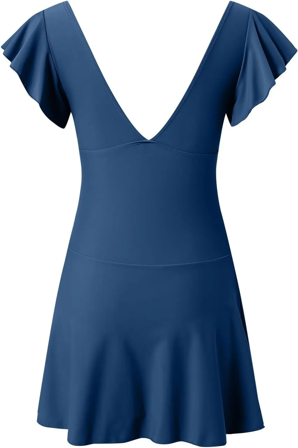 Swim Suits for Women 2025 Tummy Control Ruffle Swimsuit for Women Tie Knot Swim Dresses V Neck Bathing Suit Skirt