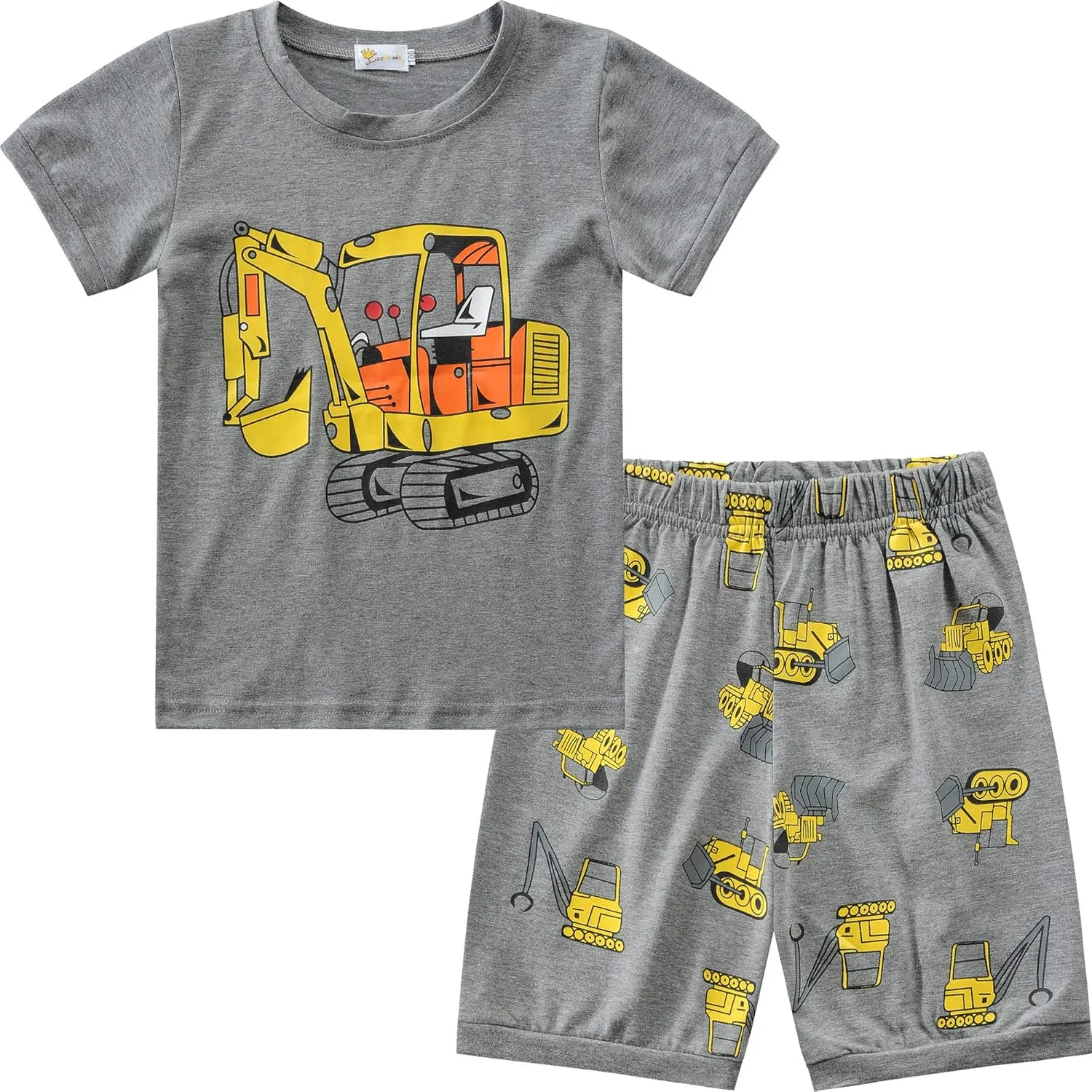 Toddler Boys Pajamas 100% Cotton Summer Pjs for Boy Jammies Dinosaur Dog Little Kids Clothes Sleepwear Short Sets Size 2-7T