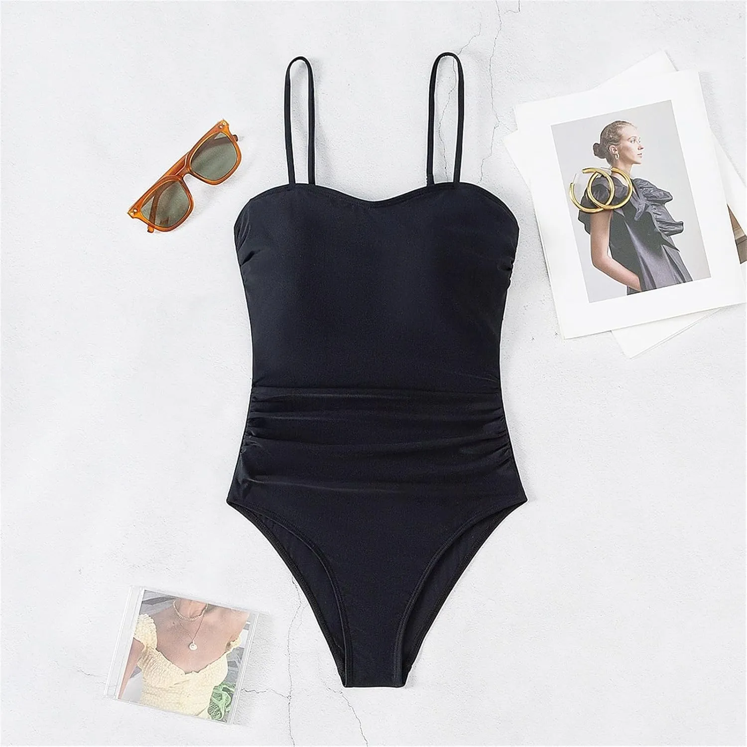 Tummy Control Bathing Suit Slim Large Size Hot Spring Swimwear Swimsuit Sports Adjustable Strap Bathing Suit One