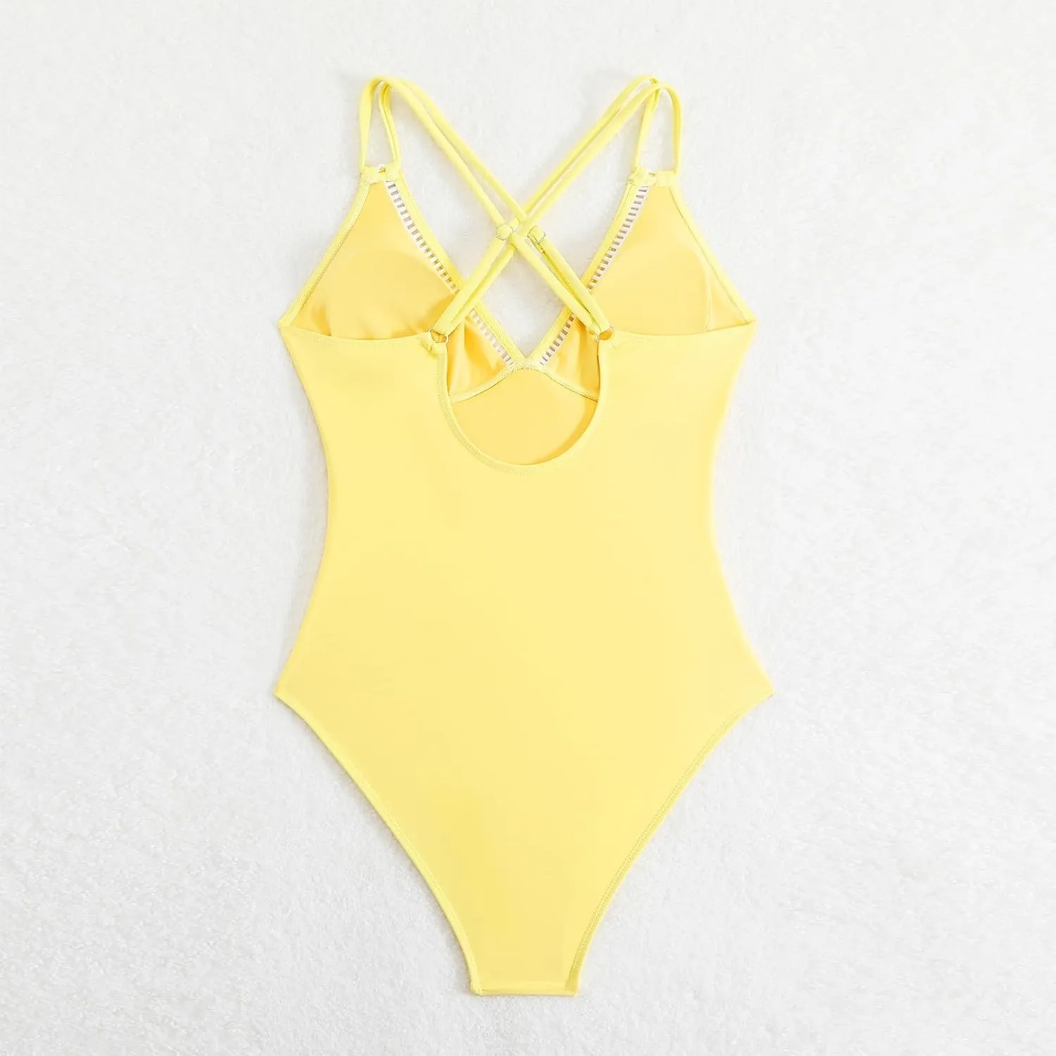 TUQIDEWU Tummy Control Swimsuits for Women One Piece Swimsuit Women Deep V Push Up Backless Slimming Ruched Bathing Suit