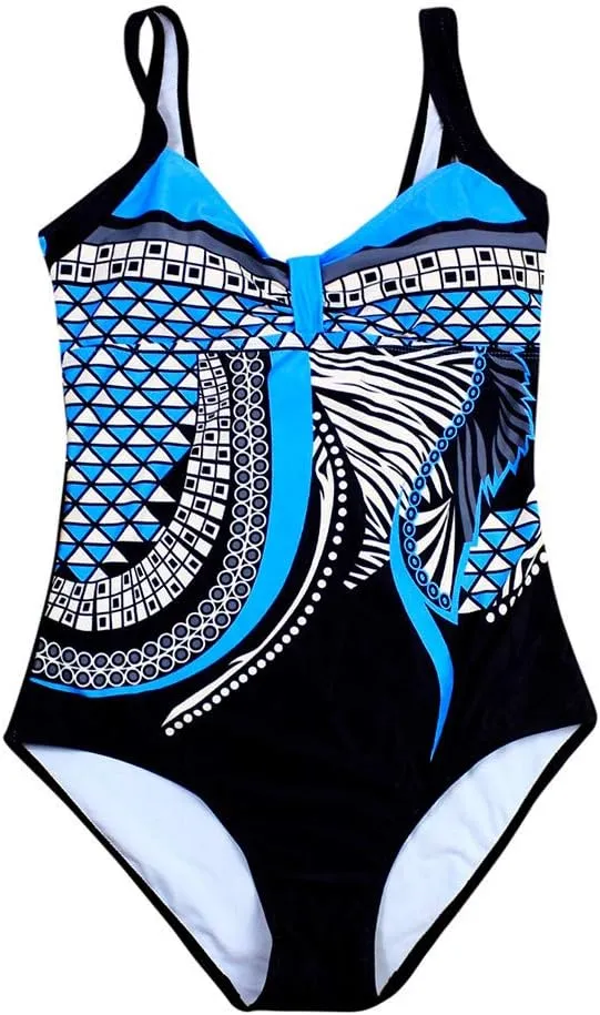 V Neck Cute One Piece Swimsuits Stripe Conservative Gradient Fashion Women's Beachwear Bikini Large Swimwears