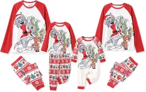 WARNER BROS Frosty the Snowman Christmas Family Matching Pajamas Snowflake and Snowman Print Mommy and Me Xmas Pjs for Couple