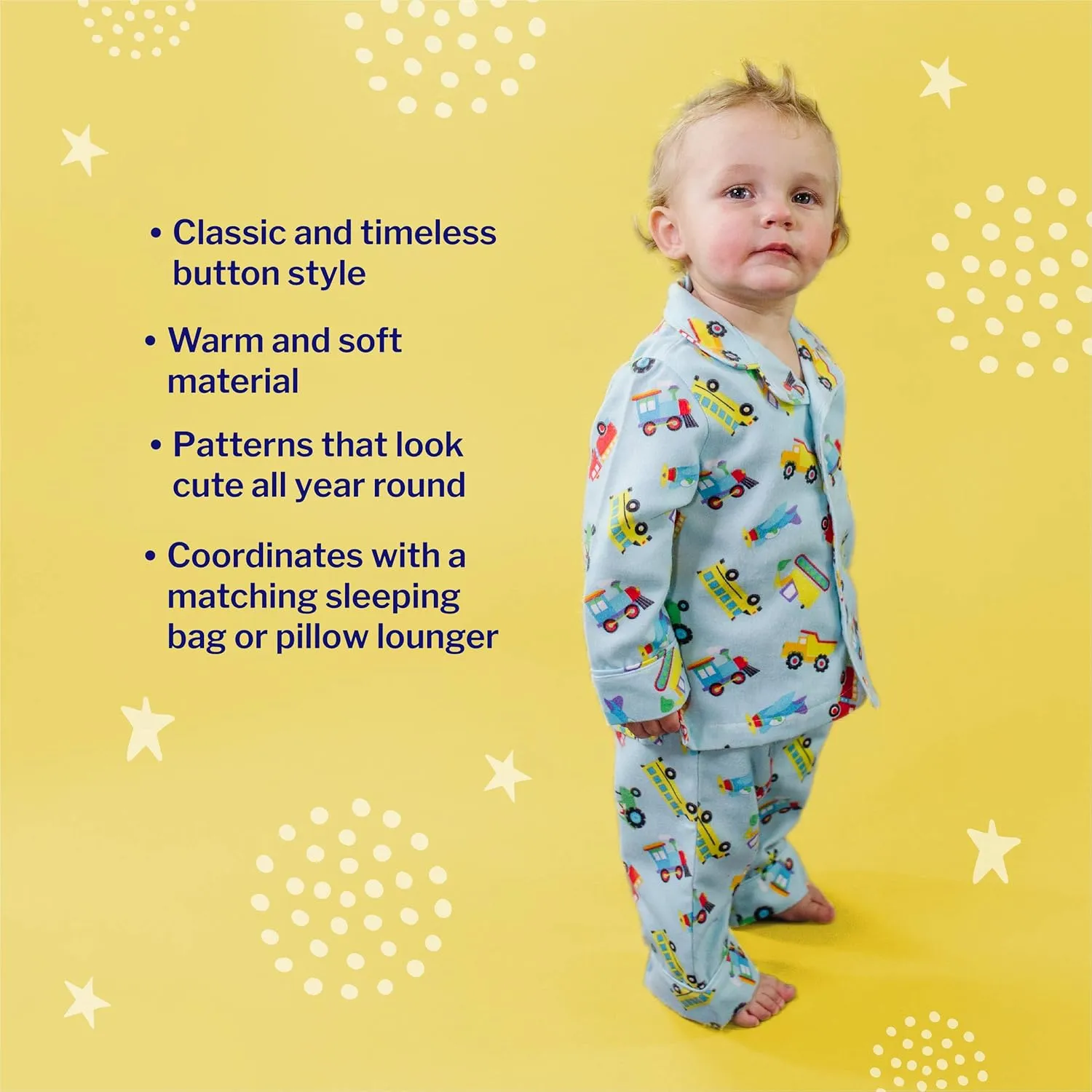 Wildkin Boys' Button Down Pajama
