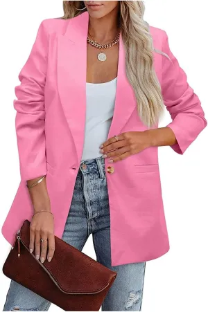 Women Business Casual Blazer Jacket Professional Suit Jacket Lightweight Open Front Long Sleeve Work Office Jackets