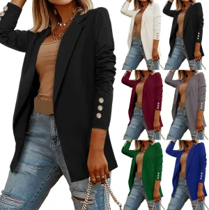 Women Business Casual Blazer Professional Work Suit Jacket Lightweight Work Office Open Front Blazer Jacket Clothes