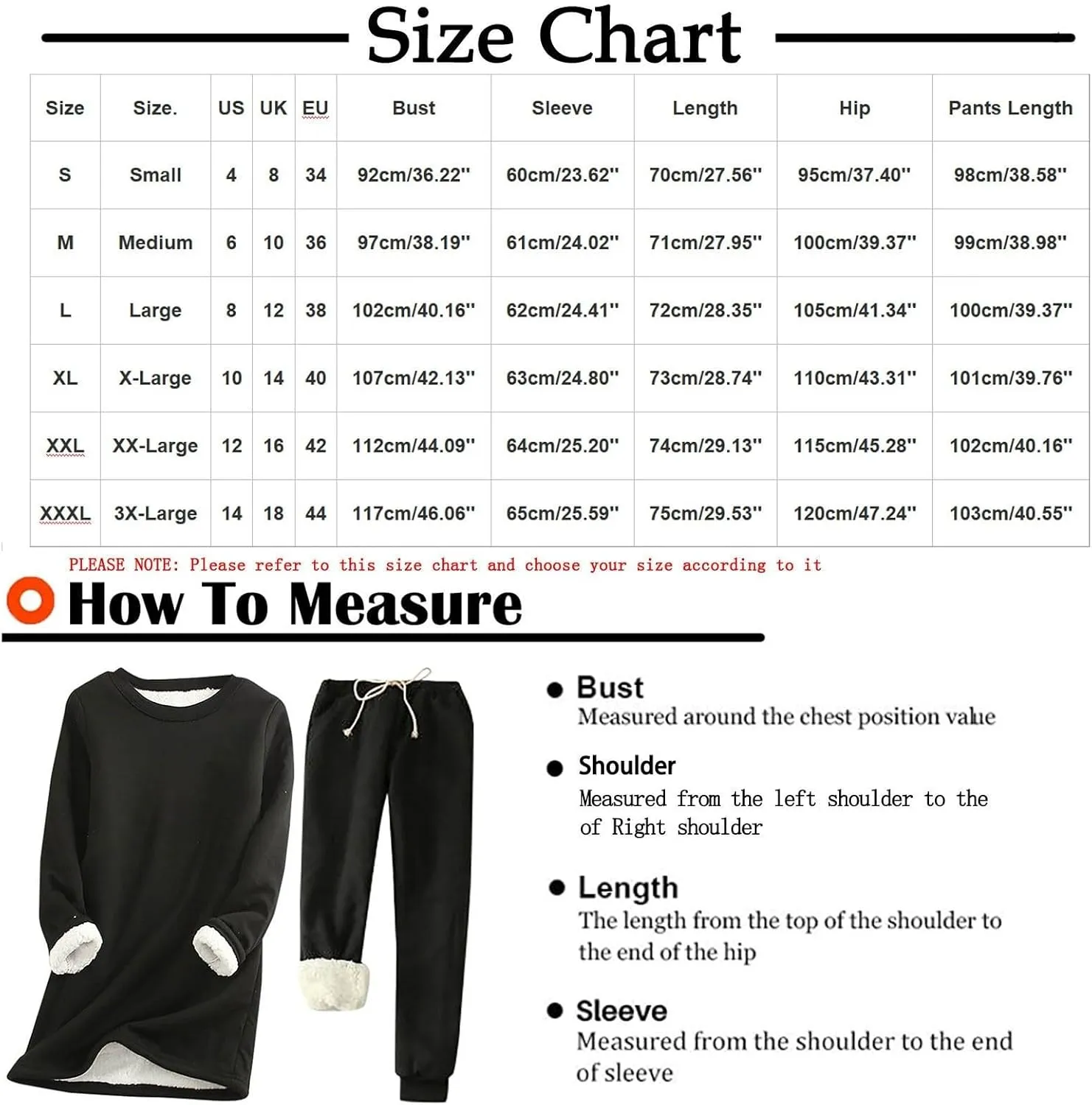 Women Fleece Warm Outfits Sherpa Lined Pajamas Set Soft Thermal Loungewear Fuzzy Tops Pajama Pants Winter Loungewear