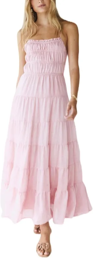 Women Halter Flowy Vacation Long Dress Sexy Sheer Ruched Backless Dress Y2k Sleeveless Beach Tiered Maxi Sundresses