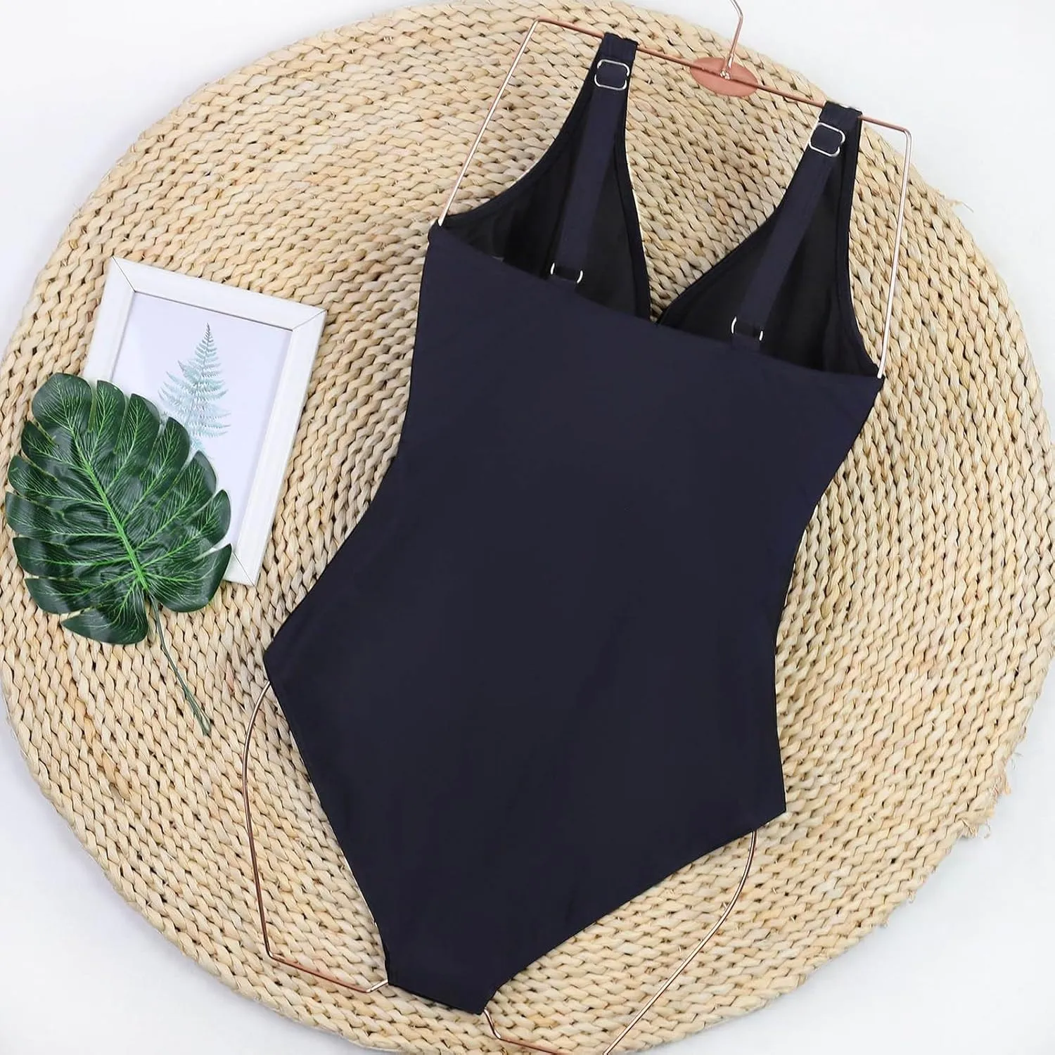 Women Sexy One Piece Swimsuits Halter V Neck Tummy Control Bathing Suit Push Up Backless Swimwear Swim Suit