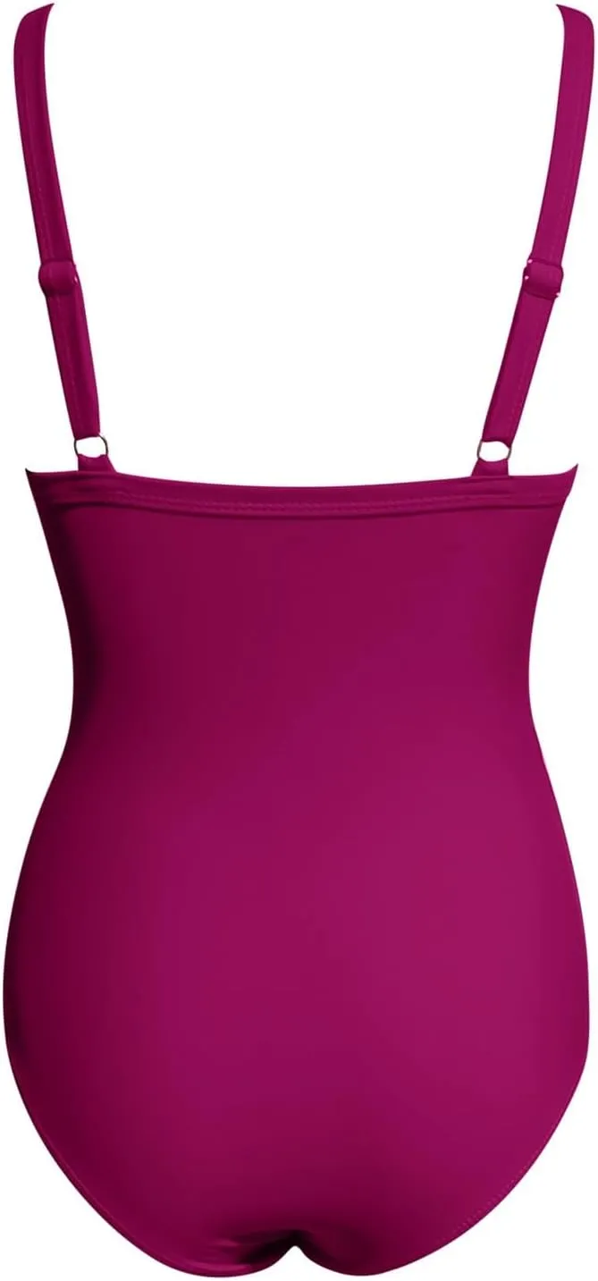 Women Tummy Control One Piece Swimsuit Sexy Mesh High Neck Cute Bathing Suit Backless Slimming Swimwear Monokinis