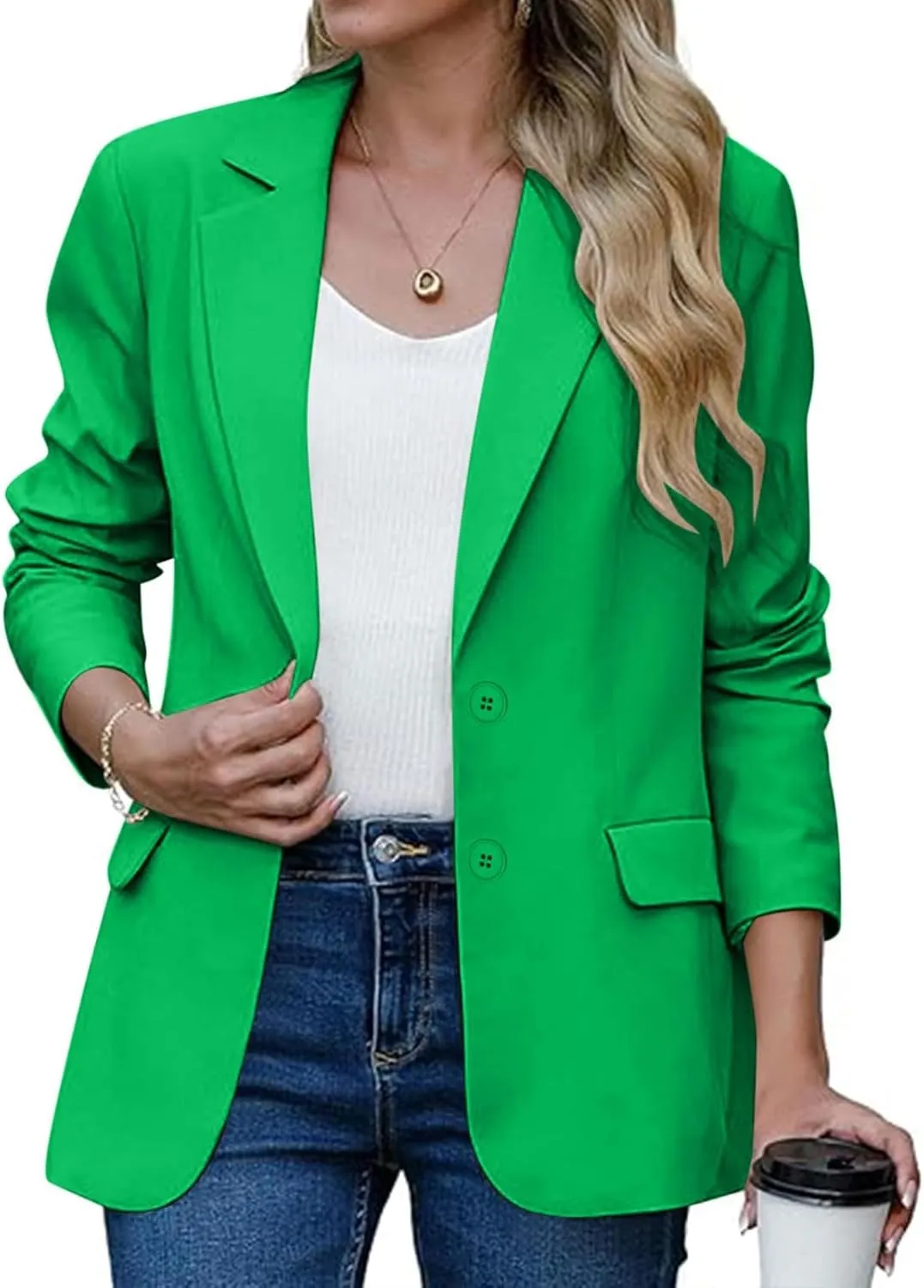 Womens Blazers for Work Professional Business Casual Long Sleeve Suit Jacket Open Front Work Office Blazers Jacket