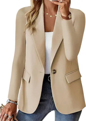 Womens Blazers for Work Professional Suit Jackets Dressy Long Sleeve Blazer Business Casual Outfits Work Office Blazer