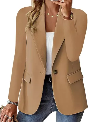 Womens Blazers for Work Professional Suit Jackets Dressy Long Sleeve Blazer Business Casual Outfits Work Office Blazer
