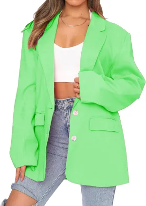 Women's Business Blazer Jacket Open Front Long Sleeve Lapel Collar Work Office Jacket Professional Suit Jackets