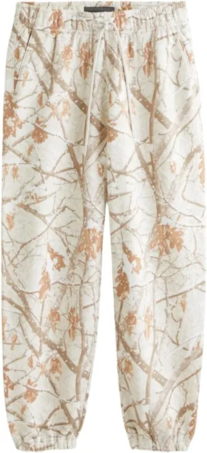 Womens Camo Pants Casual Elastic Waist Wide Leg Pants Lightweight Baggy Sweatpants with Pocket
