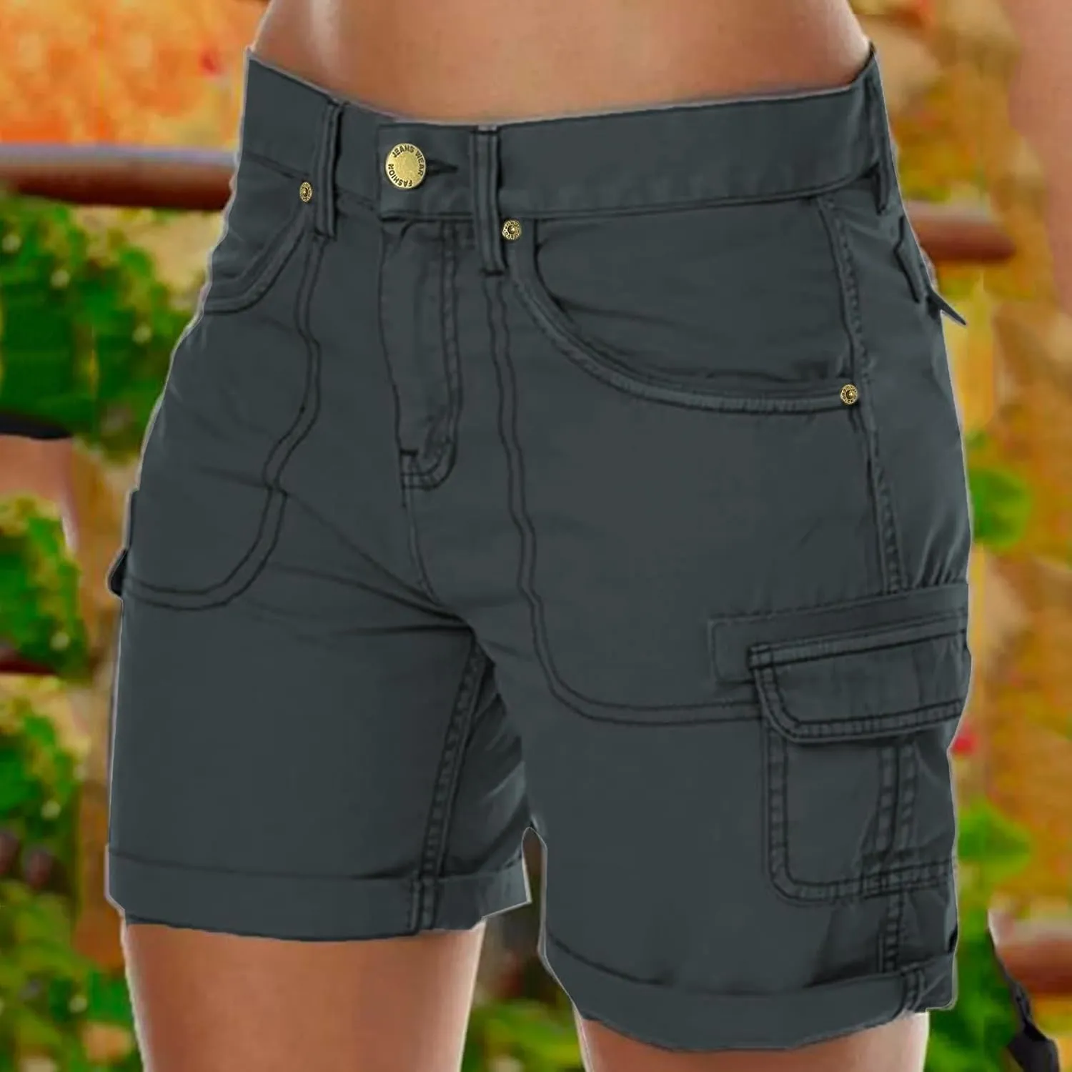 Womens Cargo Hiking Shorts Summer Casual High Waist Lightweight Cargo Shorts Althletic Workout Clothes with Pockets