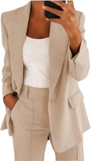 Womens Casual Blazers Business Casual Jackets Long Sleeve Open Front Work Office Blazer Suit Jacket Trendy Clothes