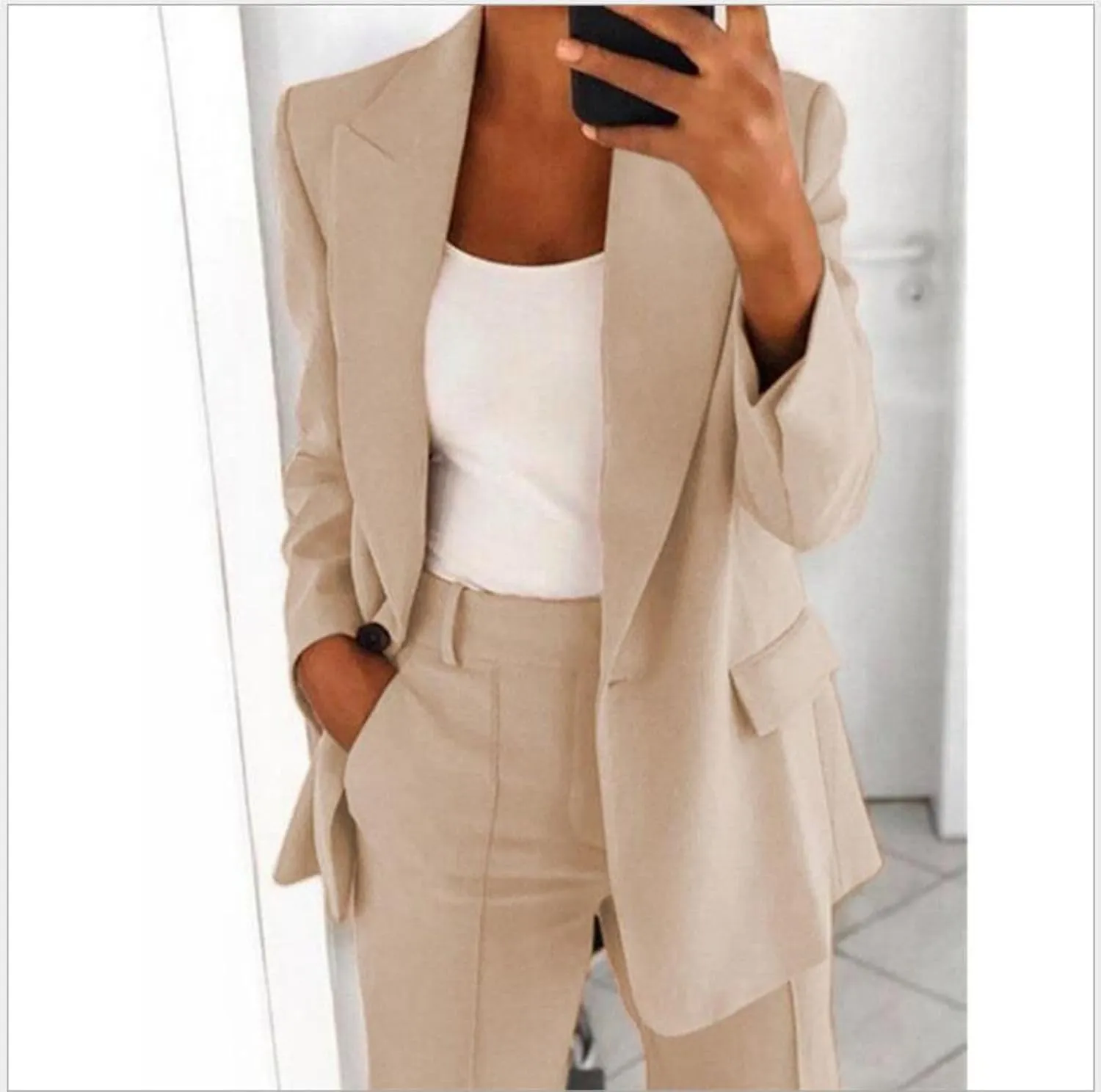 Womens Casual Blazers Business Casual Jackets Long Sleeve Open Front Work Office Blazer Suit Jacket Trendy Clothes