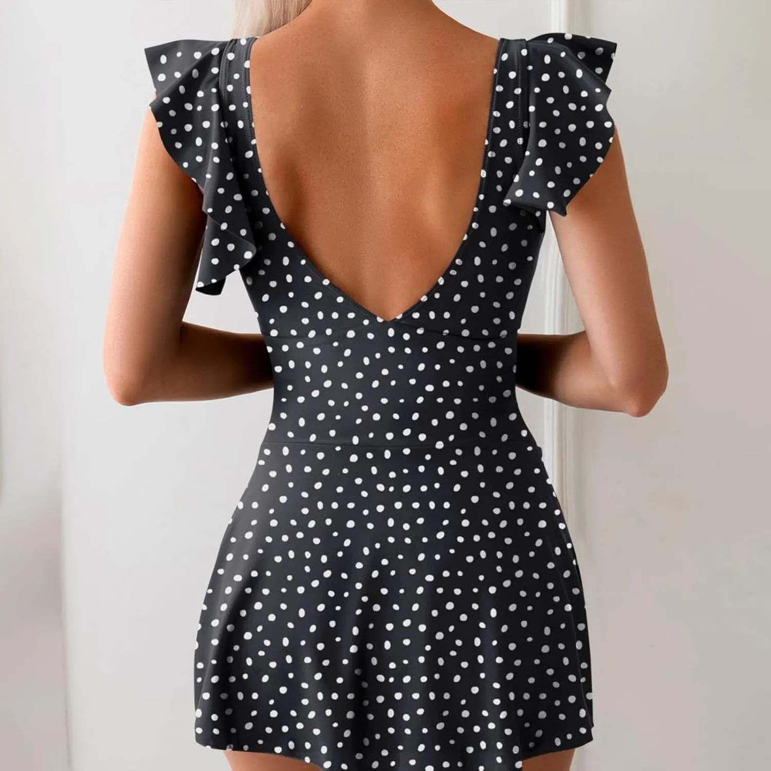 Womens One Piece Swimsuit Lace Print Split Solid Color Swimsuit Color Block One Piece Swim Suits Womens Tummy