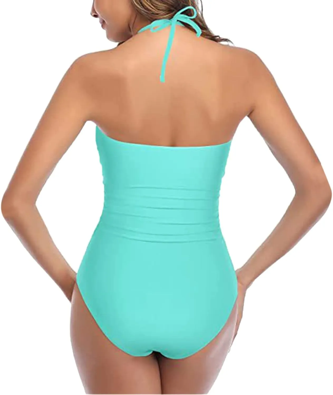 Womens One Piece Swimsuit One Shoulder Swimsuit Double Straps Push Up Swim Suit Women's One-Piece Swimsuits Tummy