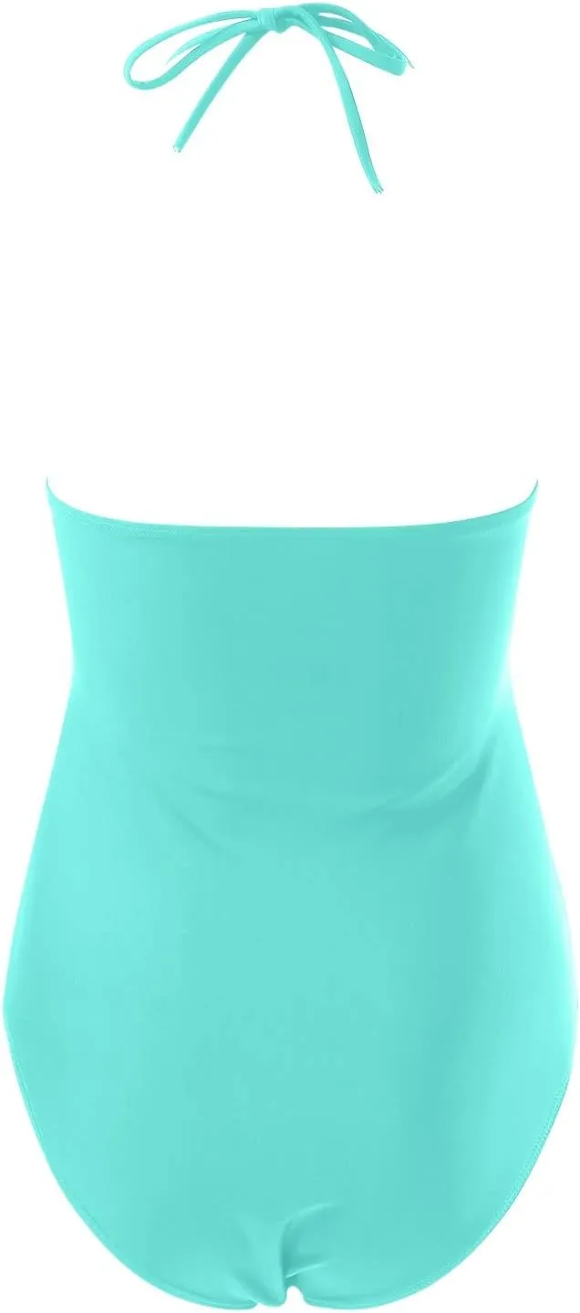 Womens One Piece Swimsuit One Shoulder Swimsuit Double Straps Push Up Swim Suit Women's One-Piece Swimsuits Tummy