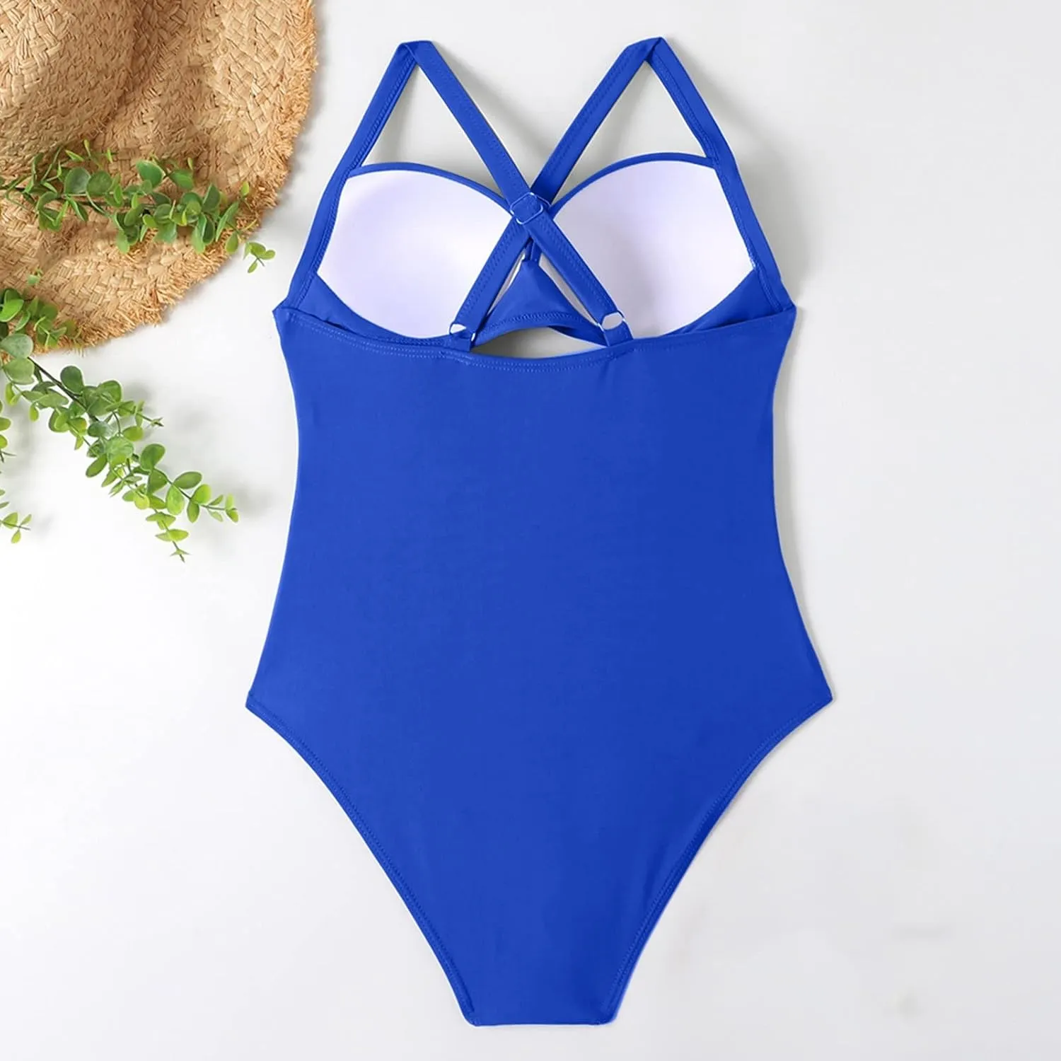 Women's One Piece Swimsuit Solid Color Soft Bikini Modest Swimwear Bathing Suits for Women One Piece One Piece