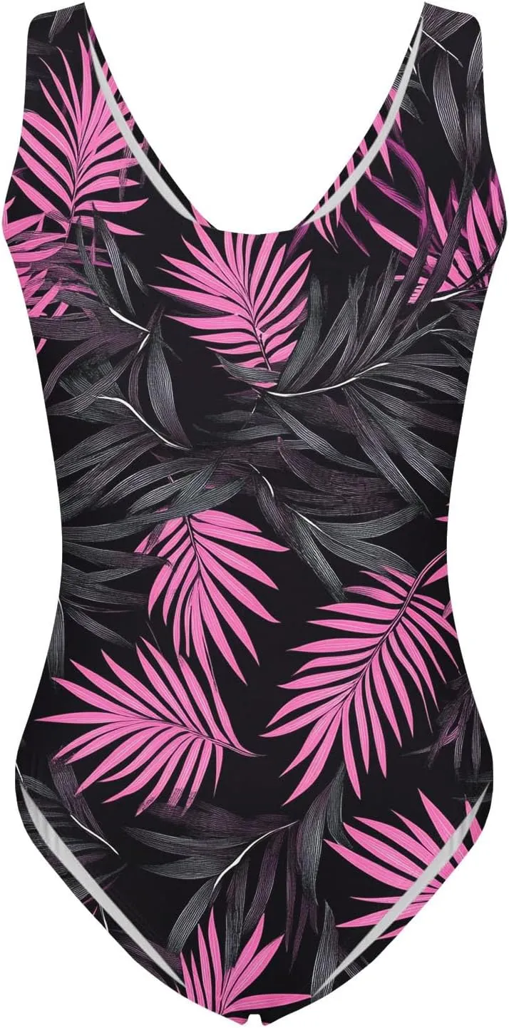 Women's One Piece Swimsuit Summer Trendy Print Bathing Suit Tankini Sets Wide Straps Swimwear Tummy Control Beachwear