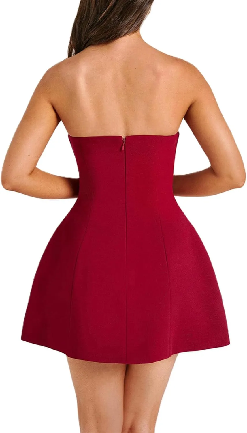 Women's Sexy Backless Dress Summer Bodycon Tank Sleeveless Elegant Formal Party Club Cocktail Mini Dress